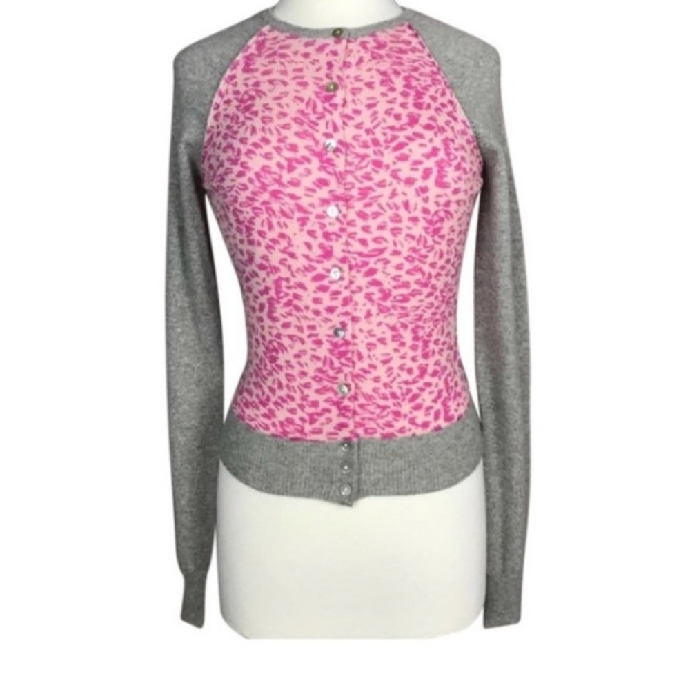 Joie Pink&Grey cashmere Cardigan